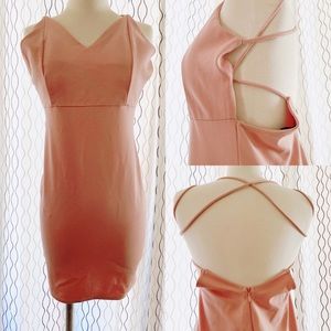 Rose pink mini dress